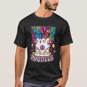 Camiseta Paz Amor Y Caniches Hippie Beatnik Perro