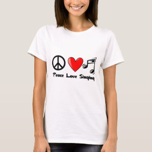 Camiseta Paz, amor, y canto