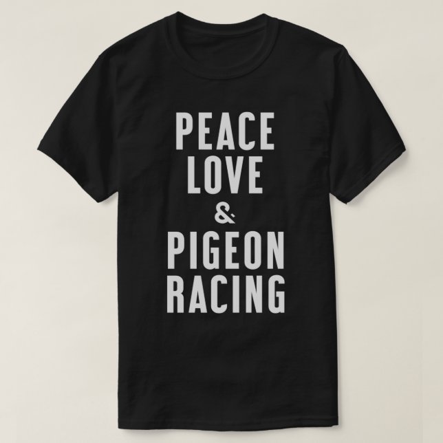 Camiseta Paz, amor y Carreras de palomas 2 (Diseño del anverso)