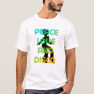 Camiseta Paz, amor y disco