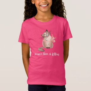 Camiseta Paz, amor y gatitos Chicas guapos