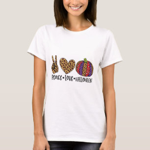 Camiseta Paz, amor y Halloween
