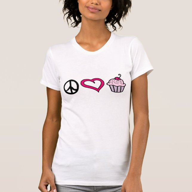 Camiseta ¡Paz, amor y magdalenas! (Anverso)