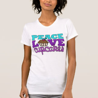 Camiseta ¡Paz, amor y magdalenas! Púrpura