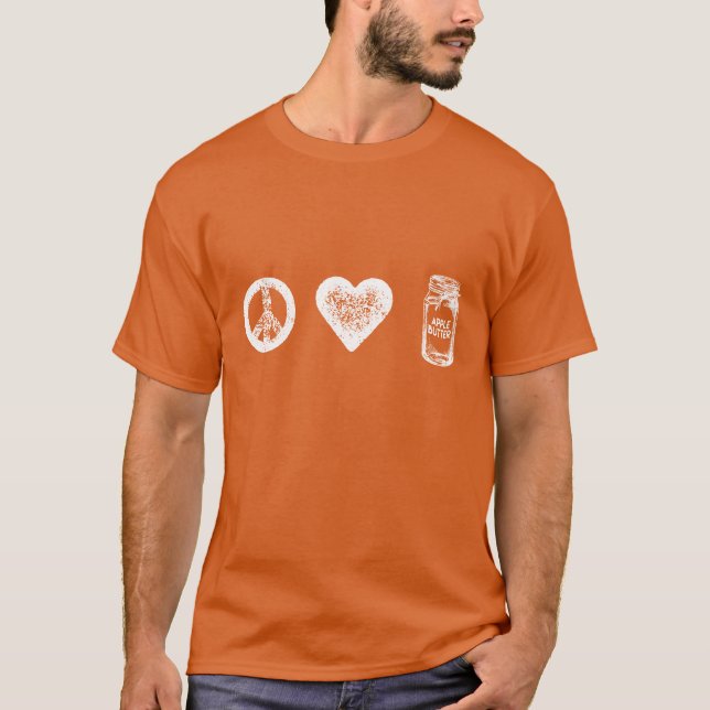 Camiseta Paz, amor, y mantequilla de Apple (Anverso)