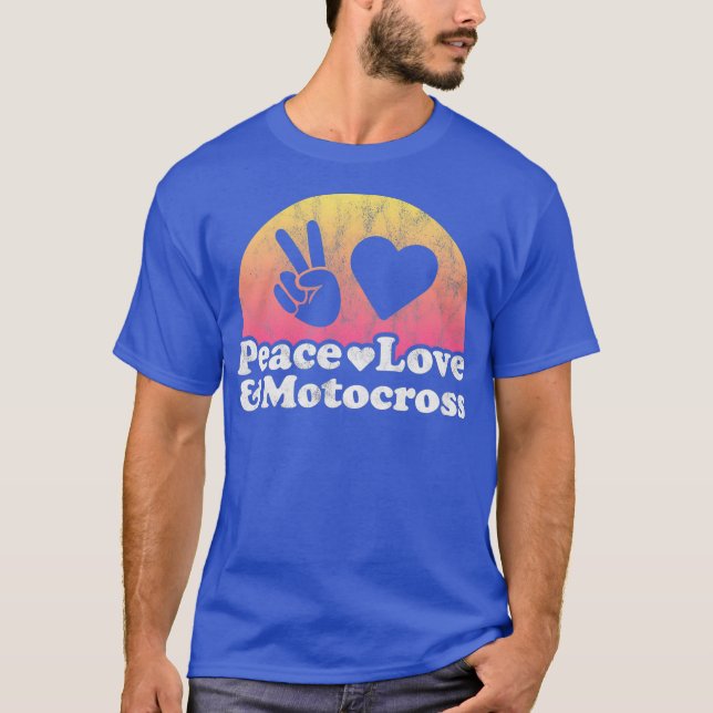 Camiseta Paz Amor y Motocross (Anverso)