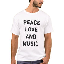 Camiseta Paz Amor y Música