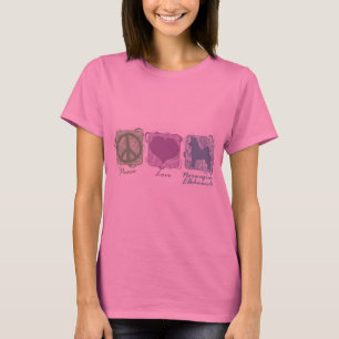 Camiseta Paz, amor, y noruego en colores pastel Elkhounds