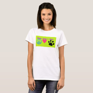 Camiseta Paz Amor y Paws
