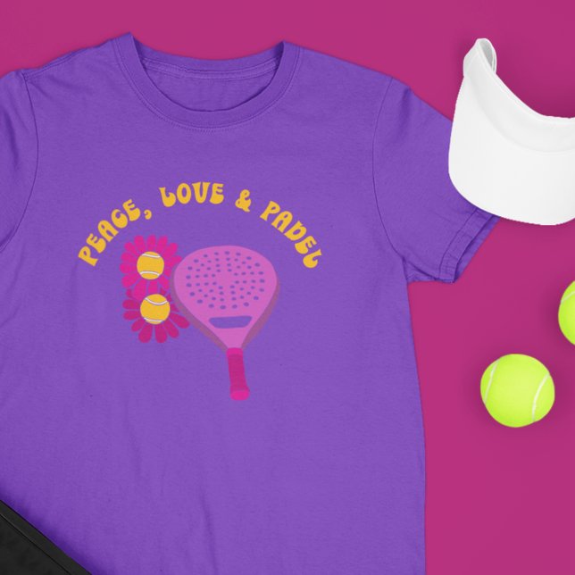 Camiseta Paz, amor y poder de las flores padel (Subido por el creador)