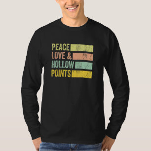 Camiseta Paz Amor Y Puntos Hollow Bullet Pacíficos
