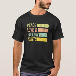Camiseta Paz Amor Y Puntos Hollow Bullet Pacíficos