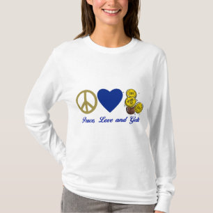 Camiseta Paz, amor y regalos Hanukkah