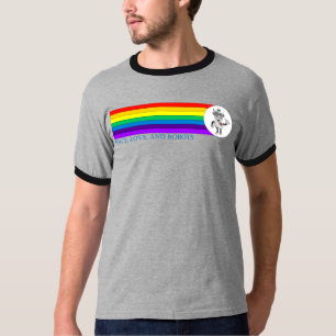 Camiseta Paz, amor y robots