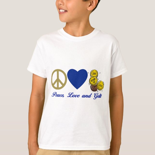 Camiseta Paz, amor y talento Hanukkah (Anverso)