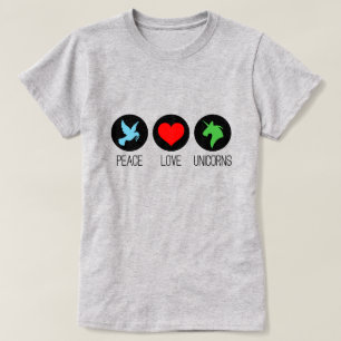 Camiseta Paz amor y unicornios