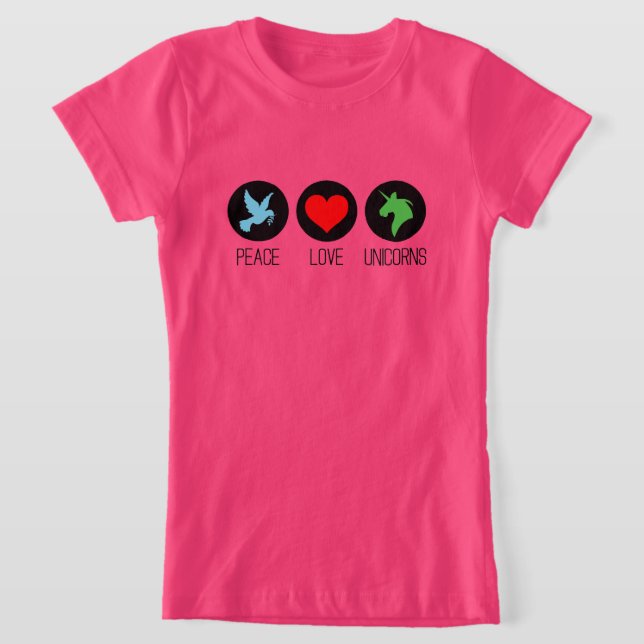 Camiseta Paz amor y unicornios (Distribución)