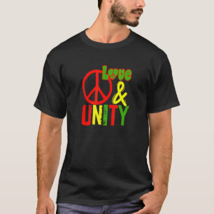 Camiseta Paz Amor y Unidad Jamaica Música Reggae Rasta Re