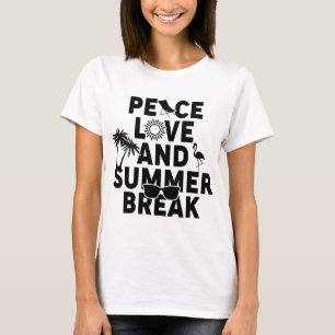 Camiseta Paz amor y vacaciones de verano