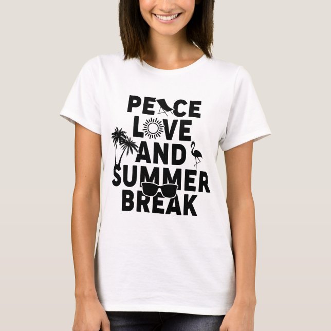 Camiseta Paz amor y vacaciones de verano  (Anverso)