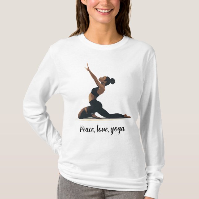 Camiseta Paz, amor, yoga (Anverso)