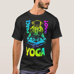 Camiseta Paz Amor Yoga Astronauta Namaste Zen Meditation L