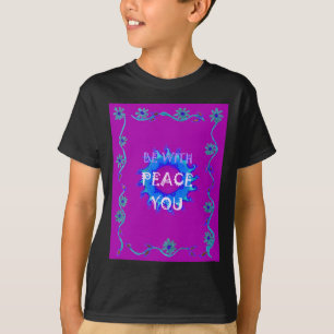Camiseta Paz Be With You Inspirador Text Art Pattern