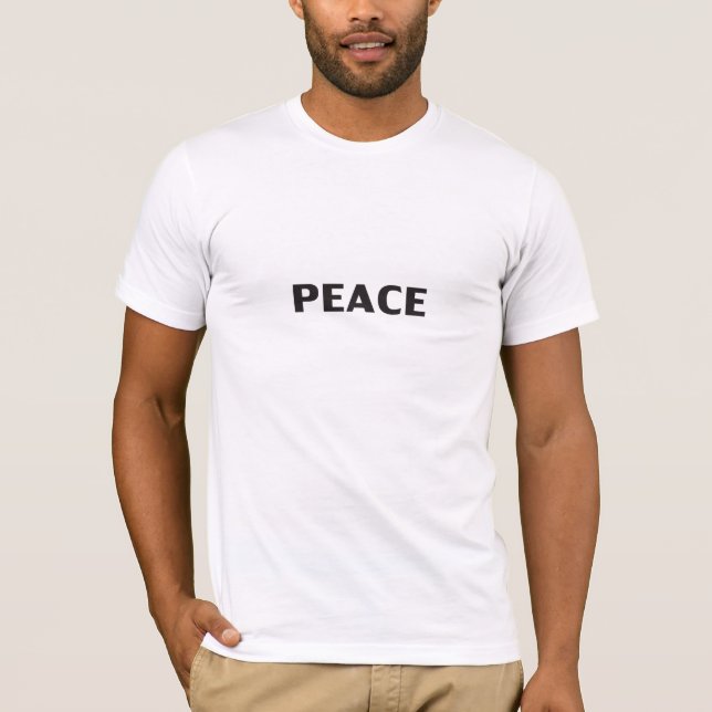 Camiseta "Paz" blanco negro (Anverso)