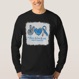 Camiseta Paz blanqueada Amor Cura Cura Cinta Gris Azul Diab