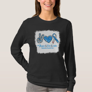 Camiseta Paz blanqueada Amor Cura Cura Cinta Gris Azul Diab