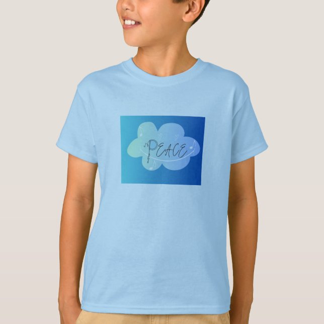 Camiseta "Paz" Bordeada.2 Diseño De La Colección Kriyas (Anverso)