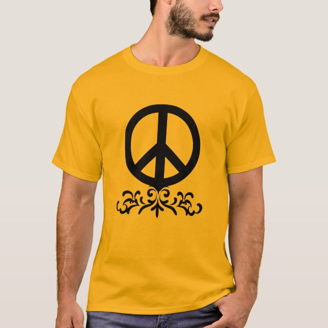 Camiseta paz con flourish (Anverso)