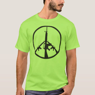 Camiseta Paz con la potencia de fuego superior - hombres