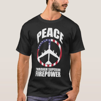 Camiseta Paz con potencia de fuego superior
