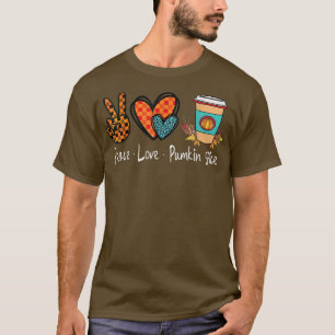 Camiseta Paz controlada Retro Amor Calabaza Spall Fall Seas