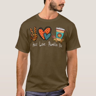 Camiseta Paz controlada Retro Amor Calabaza Spall Fall Seas