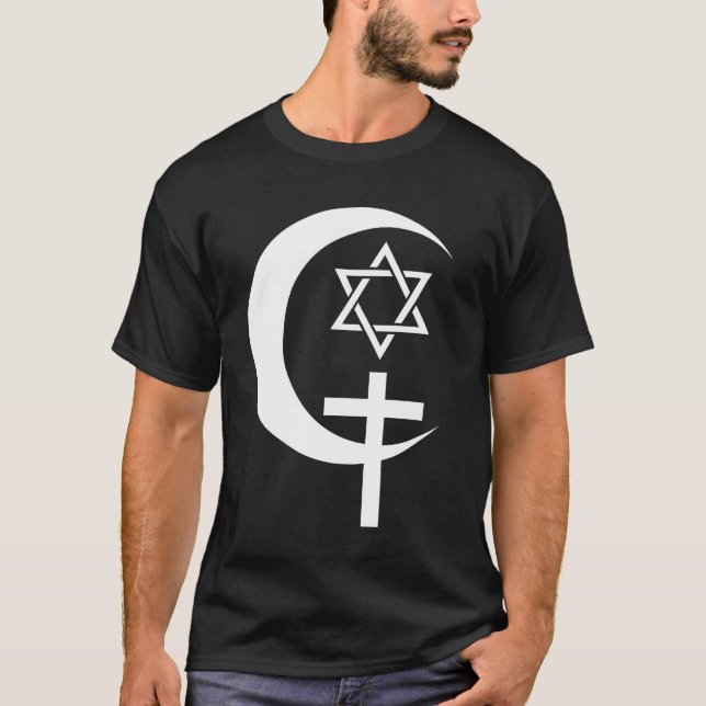 CAMISETA PAZ CRISTIANA MUSULMÁN DE EGIPTO DEL JUDÍO (Anverso)