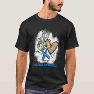 Camiseta Paz Cura Amor Bleached Dystonia Conciencia