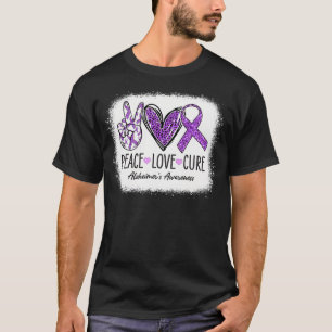 Camiseta Paz, Cura De Amor, Usamos Púrpura Para El Alzheime