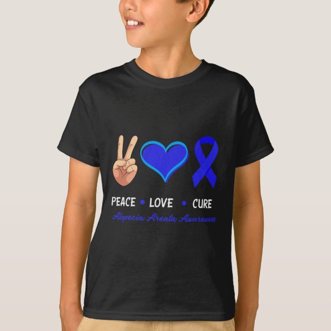 Camiseta Paz Cure Alopecia Areata Conciencia (Anverso)