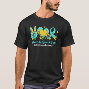 Camiseta Paz Cure Cure Cinta Verde azulada Escleroderma Con