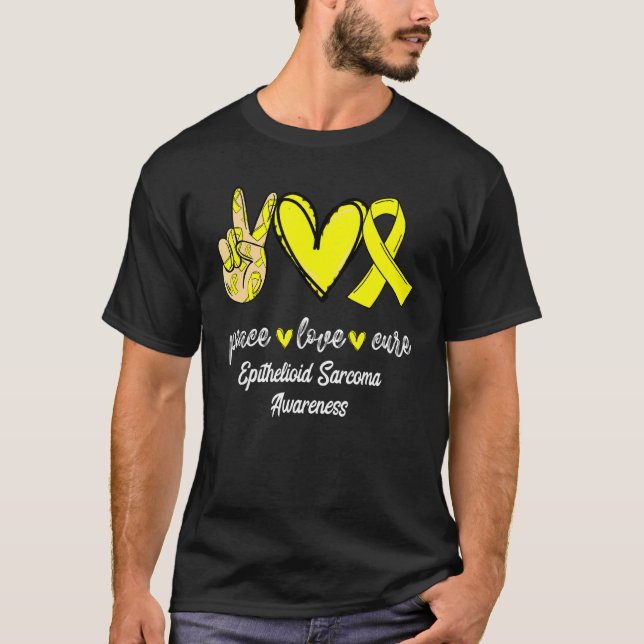 Camiseta Paz Cure Epithelioide Sarcoma Cinta amarilla (Anverso)