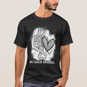 Camiseta Paz Cure Love Lung Cancer Awareness