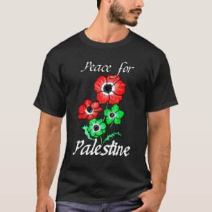 Camiseta Paz de adormidera palestina por flujo nacional
