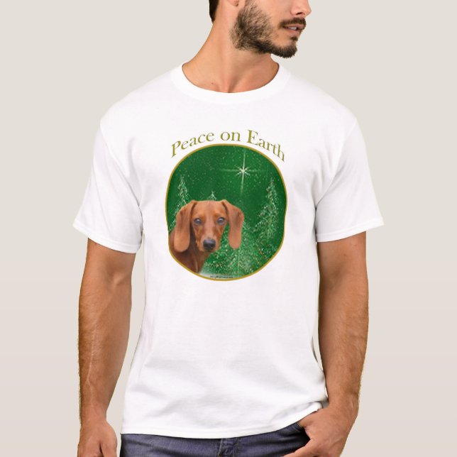 Camiseta Paz de Dachshund (Anverso)