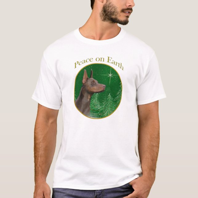 Camiseta Paz de Doberman Pinscher (Anverso)