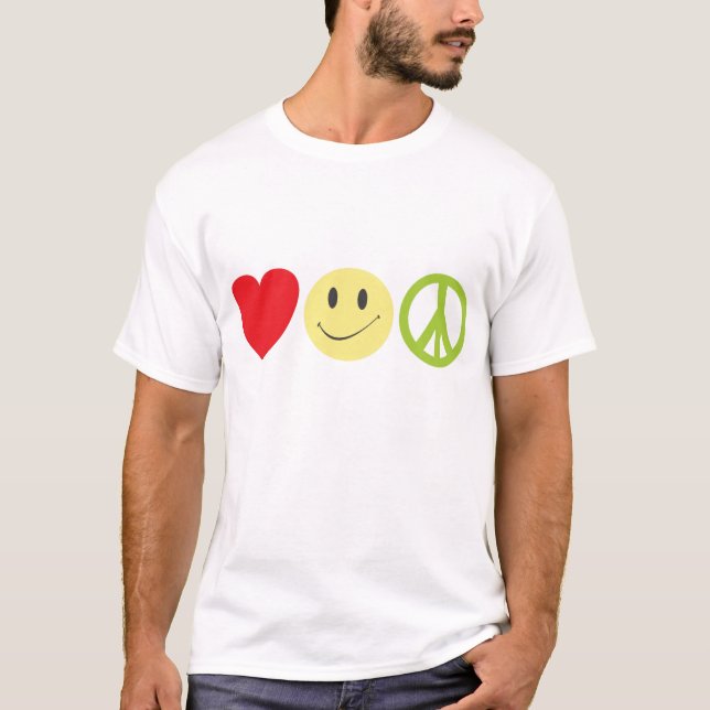 Camiseta Paz de la felicidad del amor (Anverso)