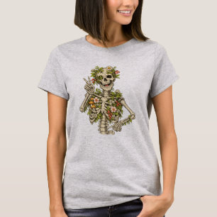 Camiseta Paz de la Pose del Esqueleto Botánico – El Humor d