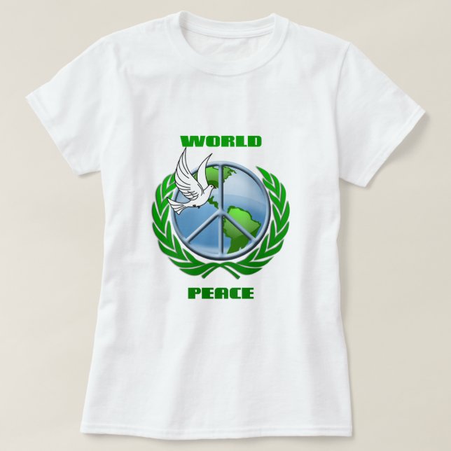 Camiseta Paz de mundo (Diseño del anverso)