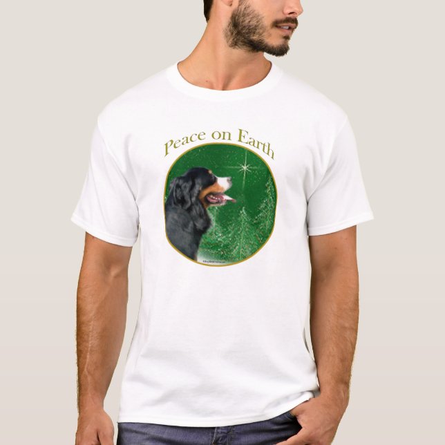 Camiseta Paz de Perro de Montaña de Bernese (Anverso)